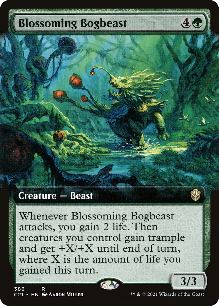 Blossoming Bogbeast (Extended Art) (C21-386) - Commander 2021 - Magic The Gathering