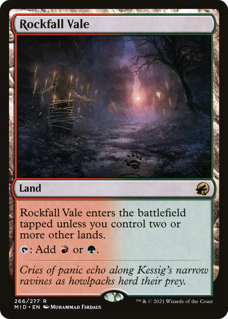 Rockfall Vale (MID-266) - Innistrad: Midnight Hunt - Magic The Gathering