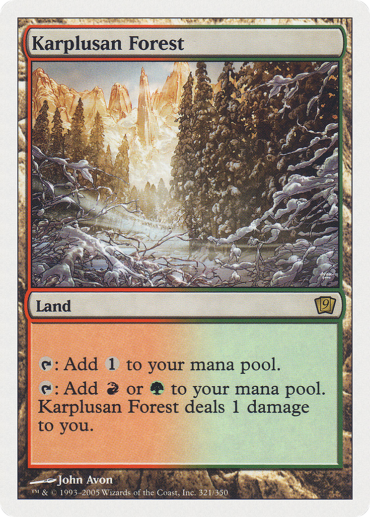Karplusan Forest (9ED-321) - Ninth Edition - Magic The Gathering