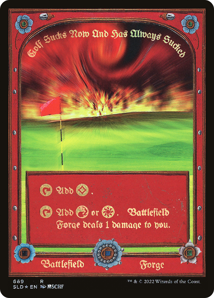 FOIL Plains // Battlefield Forge (SLD-669) - Secret Lair Drop - Magic The Gathering