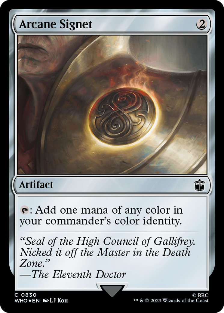 FOIL Arcane Signet (Surge Foil) (WHO-830) - Doctor Who - Magic The Gathering