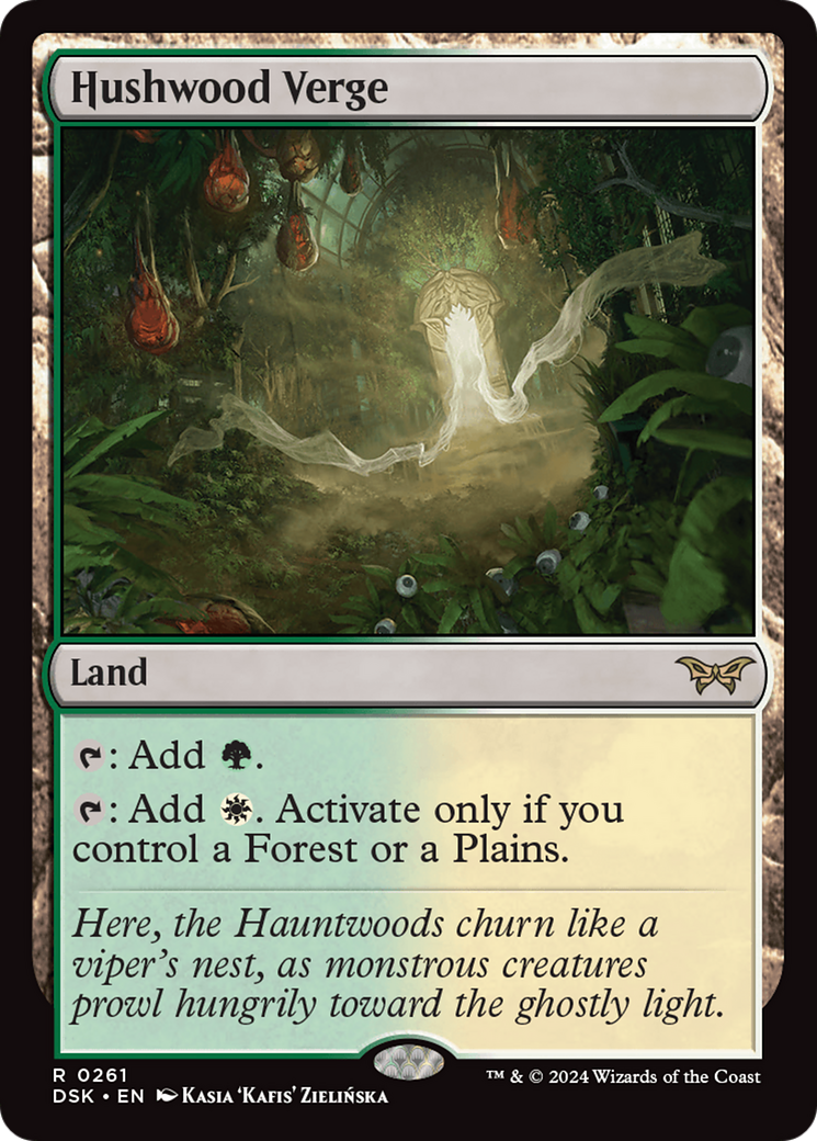 FOIL Hushwood Verge (DSK-261) - Duskmourn: House of Horror - Magic The Gathering