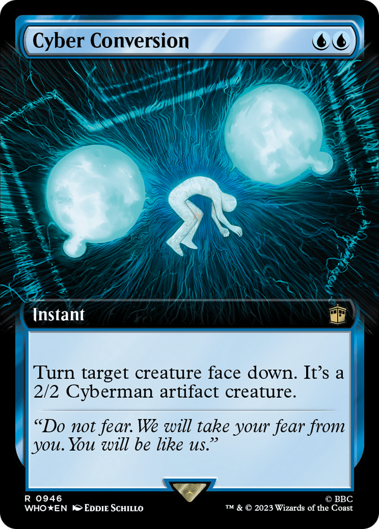FOIL Cyber Conversion (Extended Art) (Surge Foil) (WHO-946) - Doctor Who - Magic The Gathering