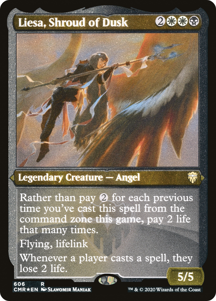 FOIL Liesa, Shroud of Dusk (Foil Etched) (CMR-606) - Commander Legends - Magic The Gathering