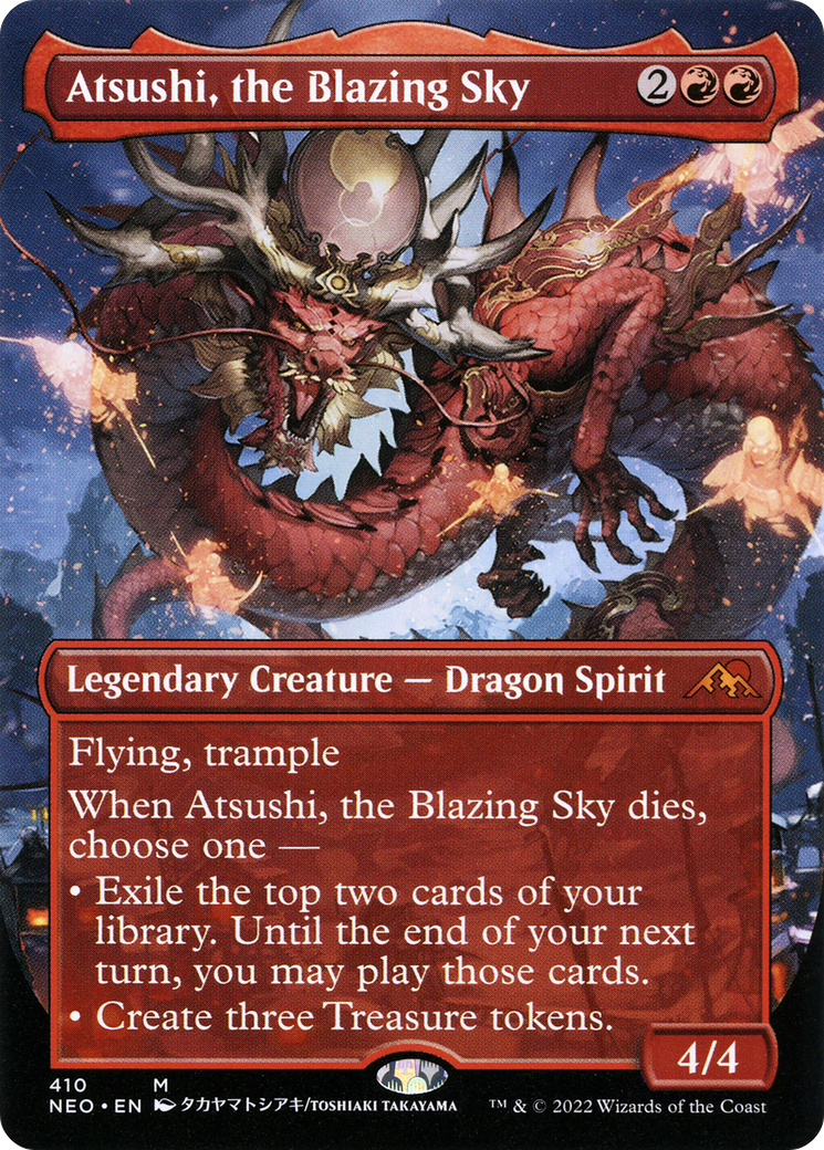 Atsushi, the Blazing Sky (Borderless) (NEO-410) - Kamigawa: Neon Dynasty - Magic The Gathering