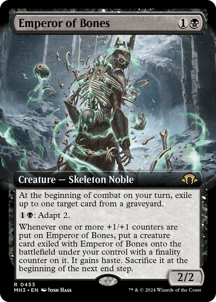 FOIL Emperor of Bones (Extended Art) (MH3-453) - Modern Horizons 3 - Magic The Gathering
