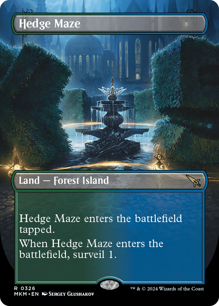 Hedge Maze (Borderless) (MKM-326) - Murders at Karlov Manor - Magic The Gathering