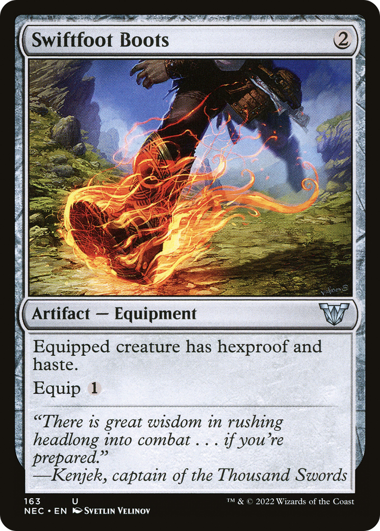 Swiftfoot Boots (NEC-163) - Neon Dynasty Commander - Magic The Gathering