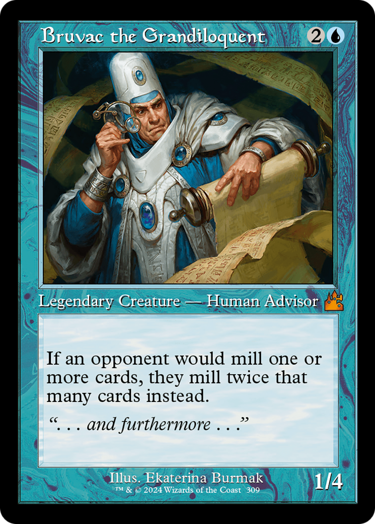 FOIL Bruvac the Grandiloquent (Retro Frame) (RVR-309) - Ravnica Remastered - Magic The Gathering