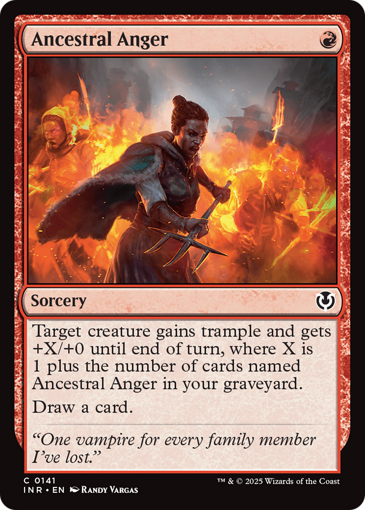 FOIL Ancestral Anger (INR-141) - Innistrad Remastered - Magic The Gathering