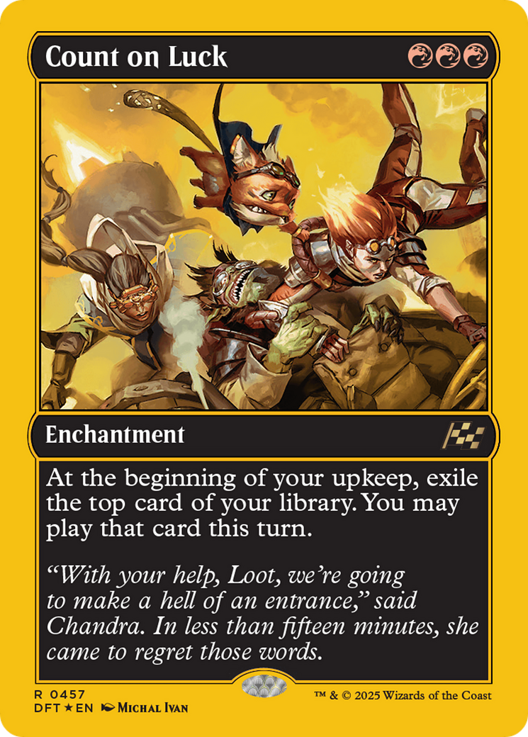 FOIL Count on Luck (DFT-457) - Aetherdrift - Magic The Gathering