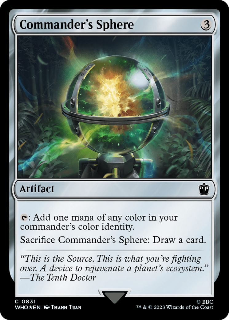 FOIL Commander's Sphere (Surge Foil) (WHO-831) - Doctor Who - Magic The Gathering