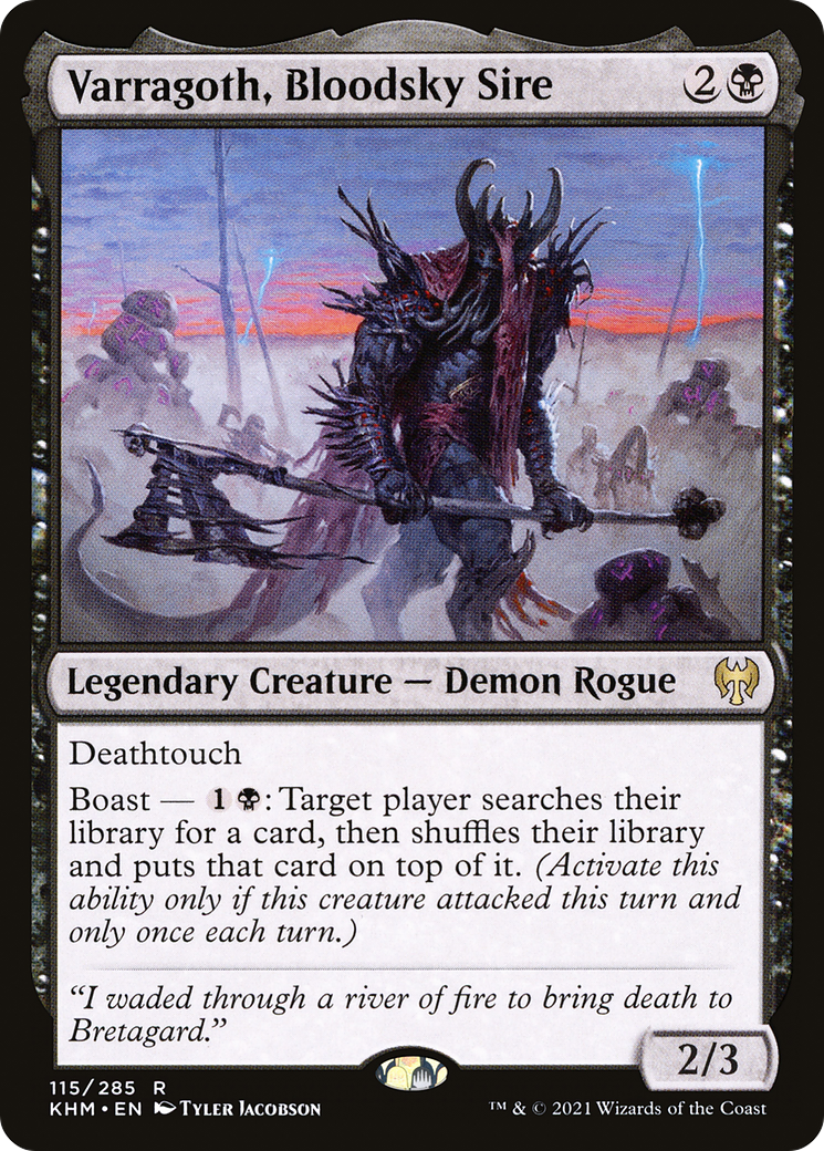 FOIL Varragoth, Bloodsky Sire (KHM-115) - Kaldheim - Magic The Gathering