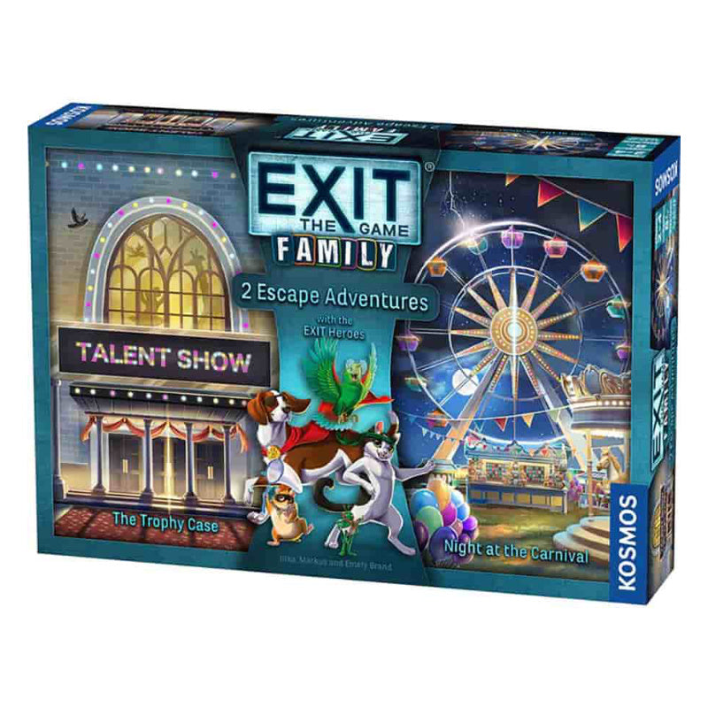 Exit the Game Family Heroes The Trophy Case, Night at the Carnival (2-in-1 Bundle)