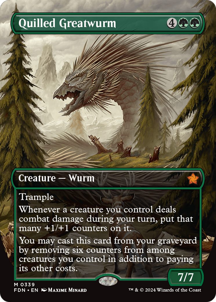 FOIL Quilled Greatwurm (FDN-339) - Foundations - Magic The Gathering