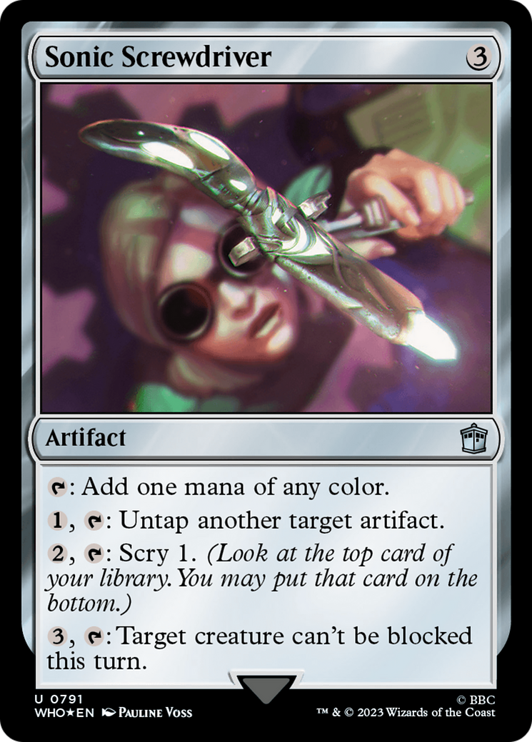 FOIL Sonic Screwdriver (0791) (Surge Foil) (WHO-791) - Doctor Who - Magic The Gathering