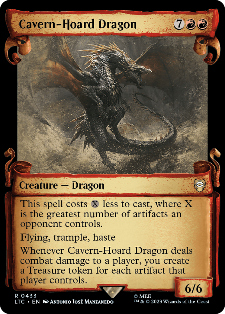 Cavern-Hoard Dragon (Showcase Scrolls) (LTC-433) - Tales of Middle-earth Commander - Magic The Gathering