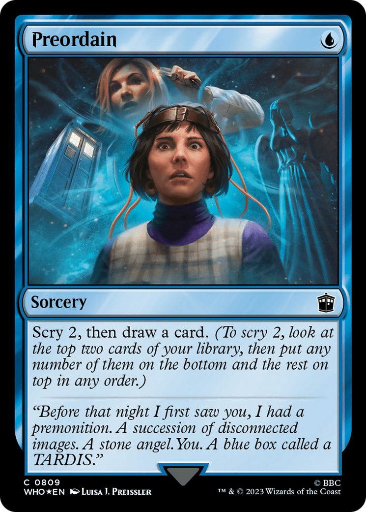 FOIL Preordain (Surge Foil) (WHO-809) - Doctor Who - Magic The Gathering