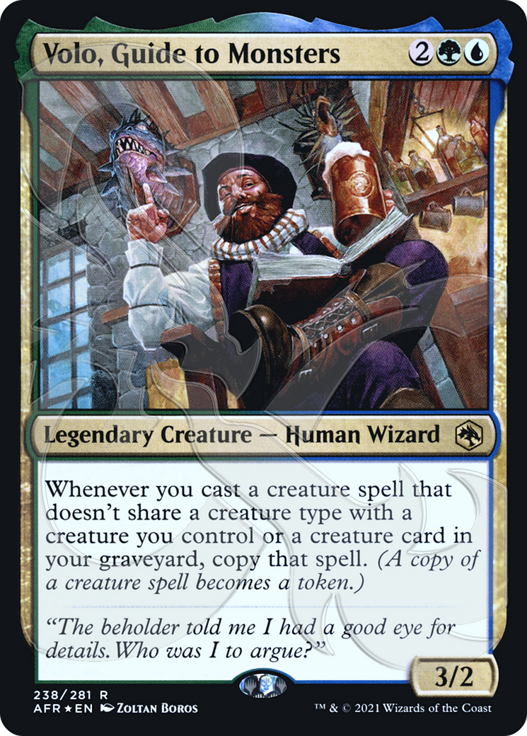 FOIL Volo, Guide to Monsters (AFR&-238A) - Adventures in the Forgotten Realms Promos - Magic The Gathering