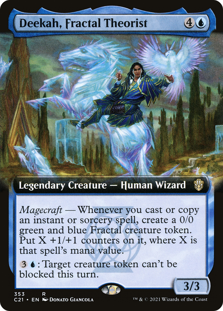 Deekah, Fractal Theorist (Extended Art) (C21-353) - Commander 2021 - Magic The Gathering