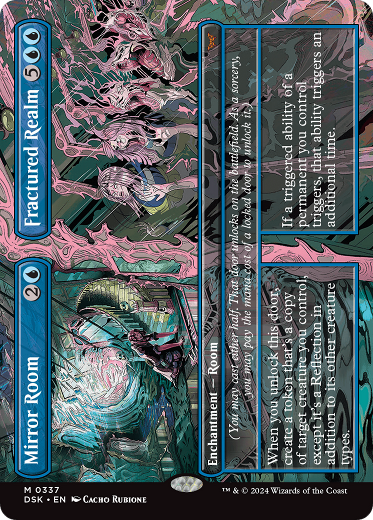 FOIL Mirror Room // Fractured Realm (DSK-337) - Duskmourn: House of Horror - Magic The Gathering