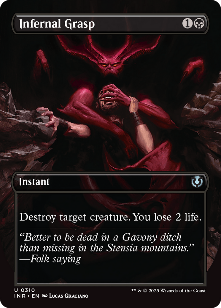 FOIL Infernal Grasp (INR-310) - Innistrad Remastered - Magic The Gathering