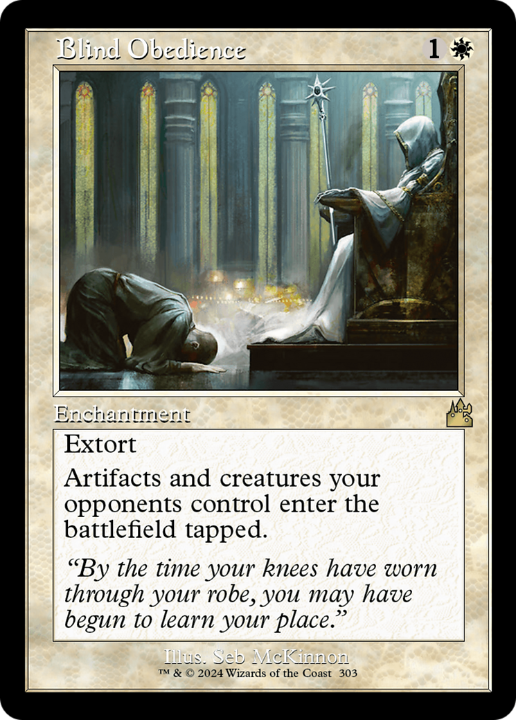 FOIL Blind Obedience (Retro Frame) (RVR-303) - Ravnica Remastered - Magic The Gathering