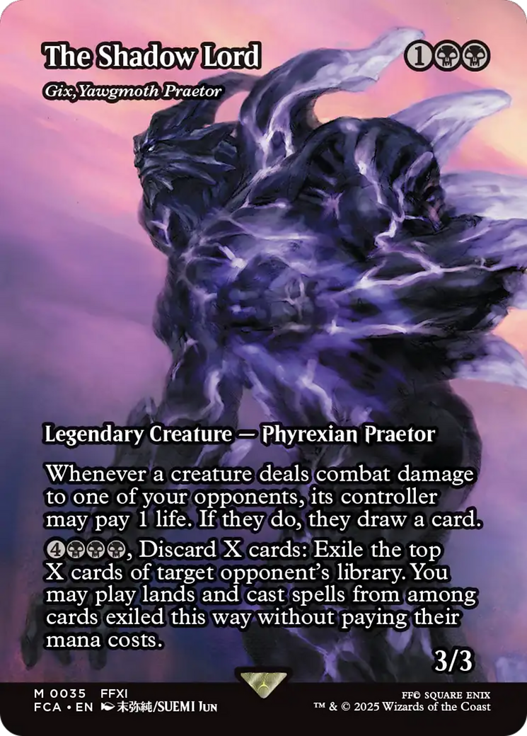 The Shadow Lord - Gix, Yawgmoth Praetor (Showcase) (FCA-035) - FINAL FANTASY: Through the Ages - Magic The Gathering