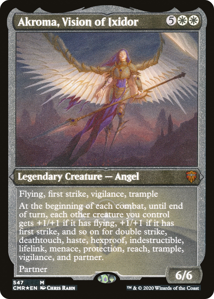 ETCHED FOIL Akroma, Vision of Ixidor (Foil Etched) (CMR-547) - Commander Legends - Magic The Gathering