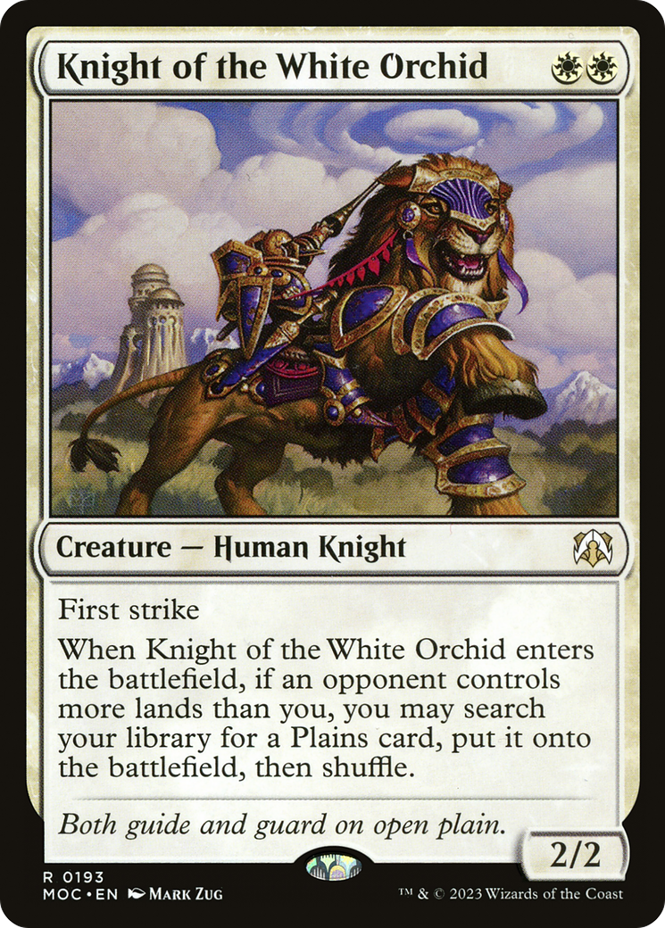 Knight of the White Orchid (MOC-193) - March of the Machine Commander - Magic The Gathering