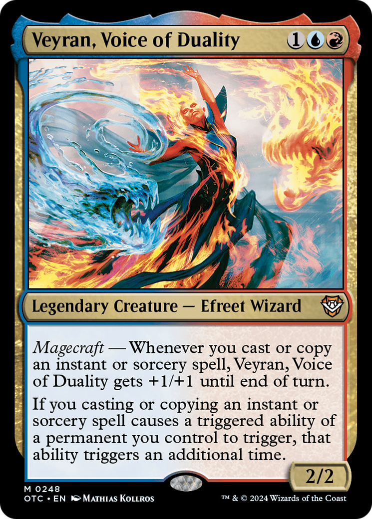 Veyran, Voice of Duality (OTC-248) - Outlaws of Thunder Junction Commander - Magic The Gathering