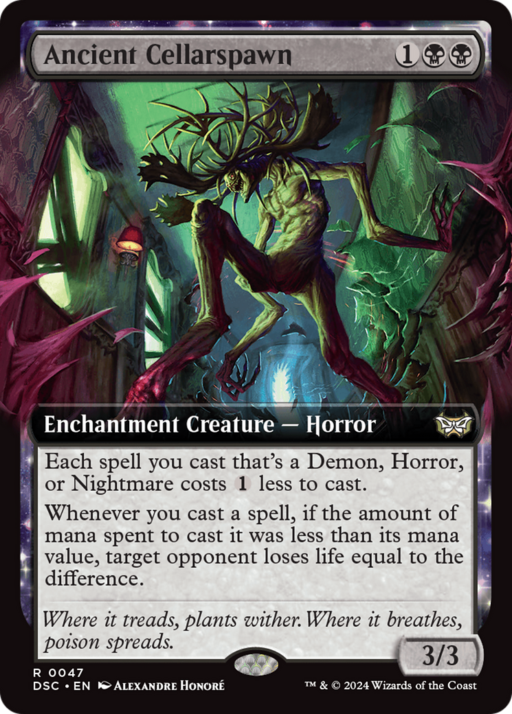 Ancient Cellarspawn (DSC-047) - Duskmourn: House of Horror Commander: (Extended Art, enchantment) - Magic The Gathering