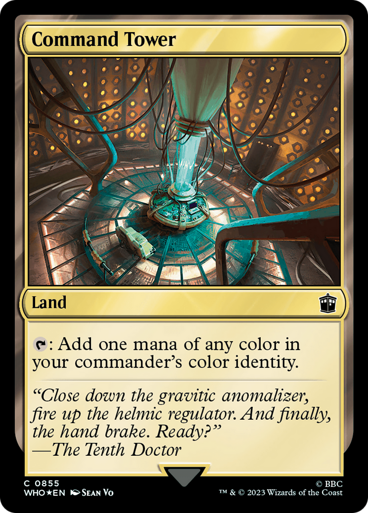 FOIL Command Tower (0855) (Surge Foil) (WHO-855) - Doctor Who - Magic The Gathering
