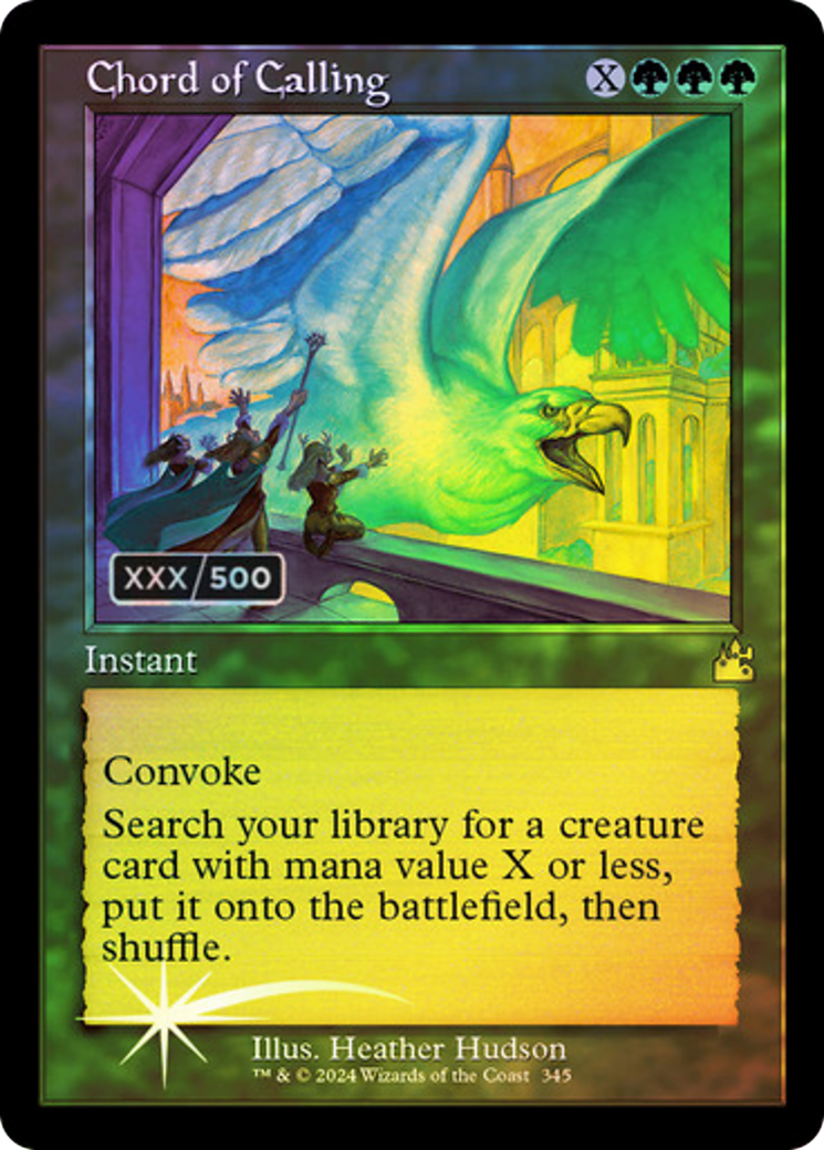 FOIL Chord of Calling (Retro Frame) (Serial Numbered) (RVR-345) - Ravnica Remastered - Magic The Gathering