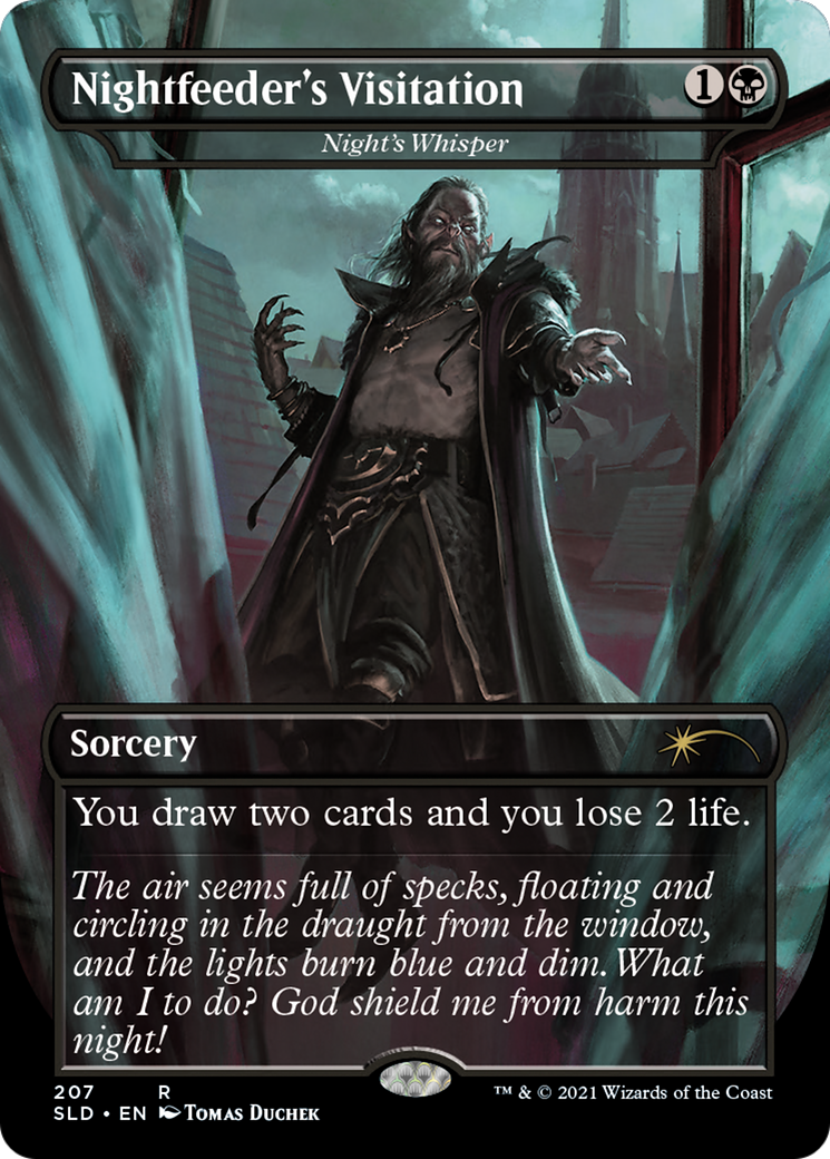 Nightfeeder's Visitation - Night's Whisper (SLD-207) - Secret Lair Drop - Magic The Gathering