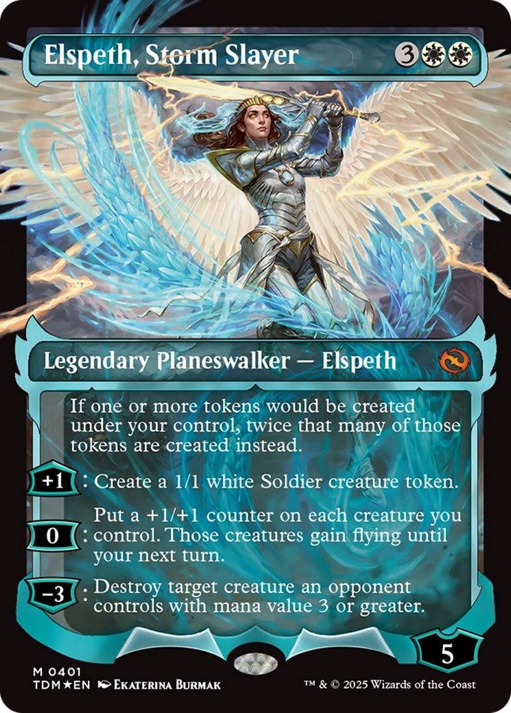 FOIL Elspeth, Storm Slayer (TDM-401) - Tarkir: Dragonstorm - Magic The Gathering