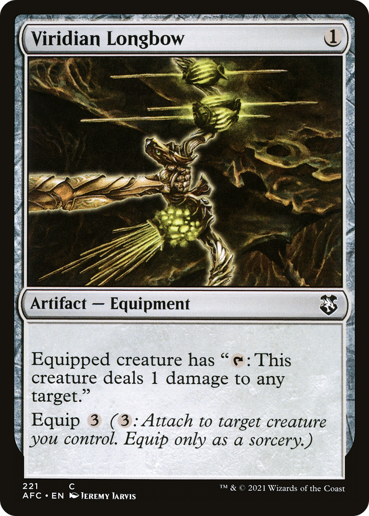 Viridian Longbow (AFC-221) - Forgotten Realms Commander - Magic The Gathering