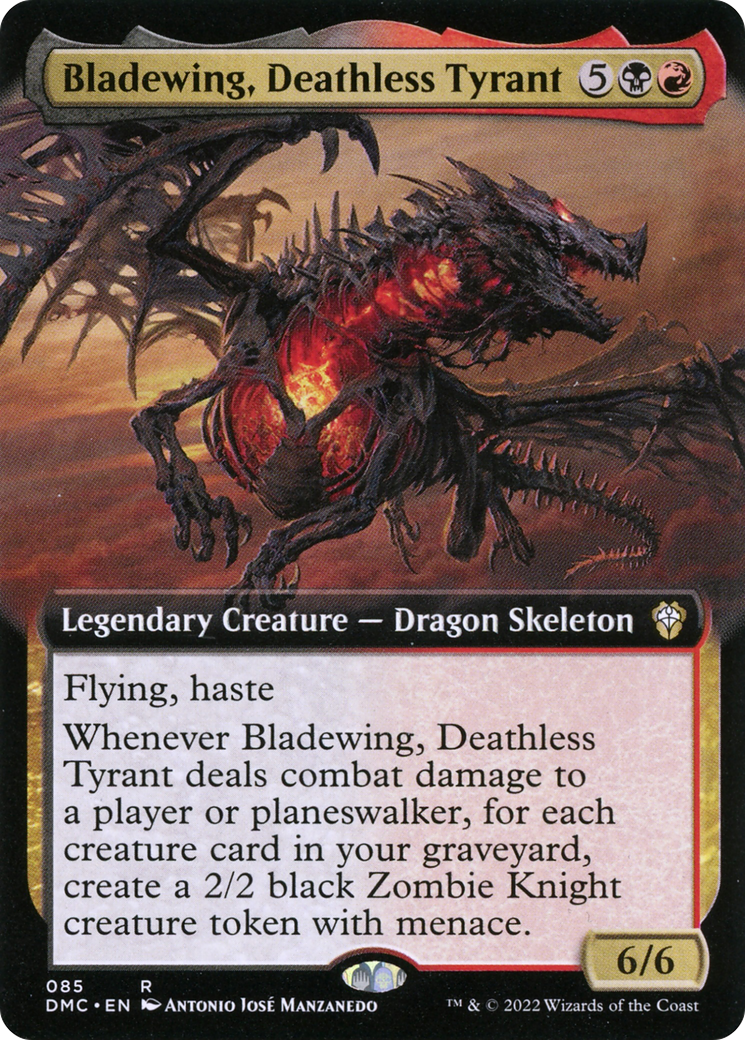 Bladewing, Deathless Tyrant (Extended Art) (DMC-085) - Dominaria United Commander - Magic The Gathering