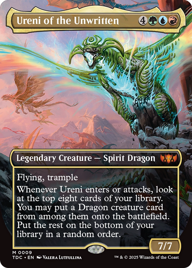 FOIL Ureni of the Unwritten (TDC-009) - Commander: Tarkir: Dragonstorm - Magic The Gathering
