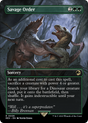 FOIL Savage Order (REX-006) - Jurassic World Collection (Borderless) - Magic The Gathering