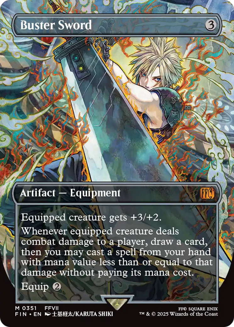 FOIL Buster Sword (FIN-351) - FINAL FANTASY - Magic The Gathering