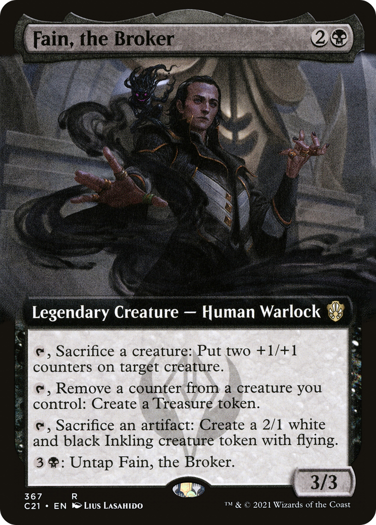 Fain, the Broker (Extended Art) (C21-367) - Commander 2021 - Magic The Gathering