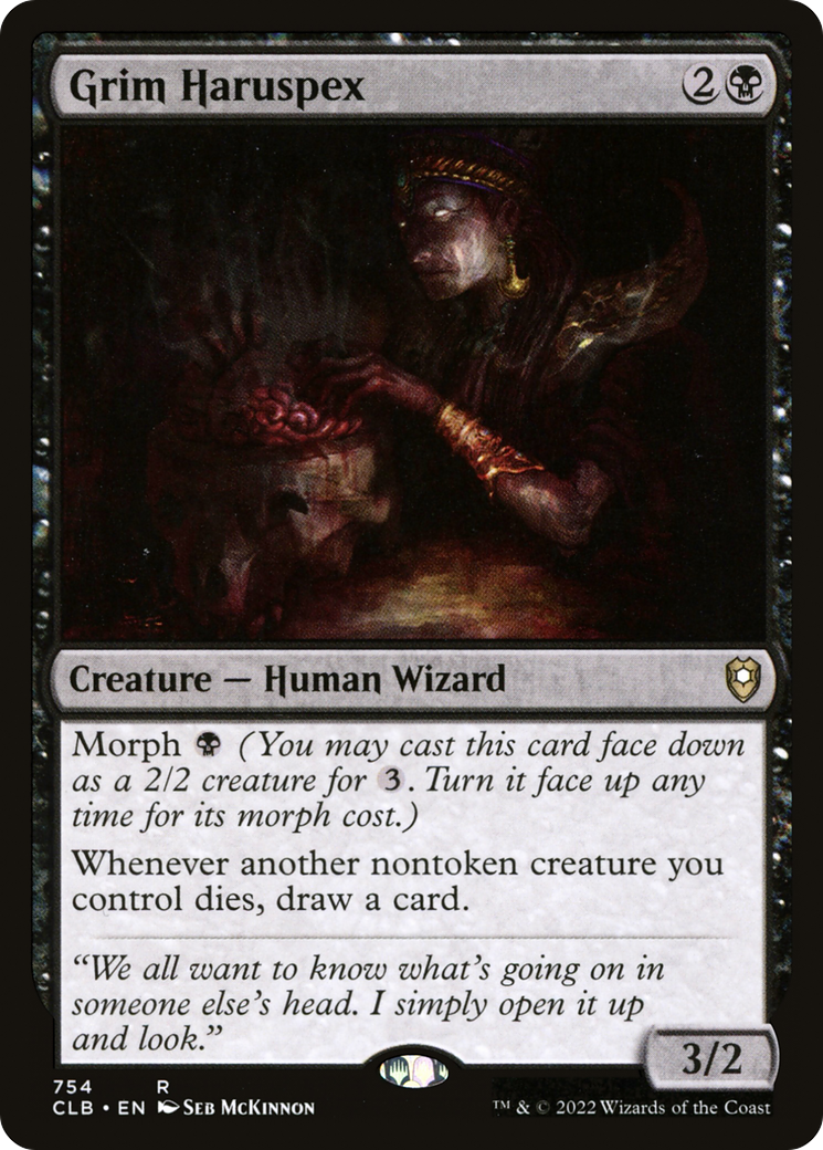 Grim Haruspex (CLB-754) - Commander Legends: Battle for Baldur's Gate - Magic The Gathering