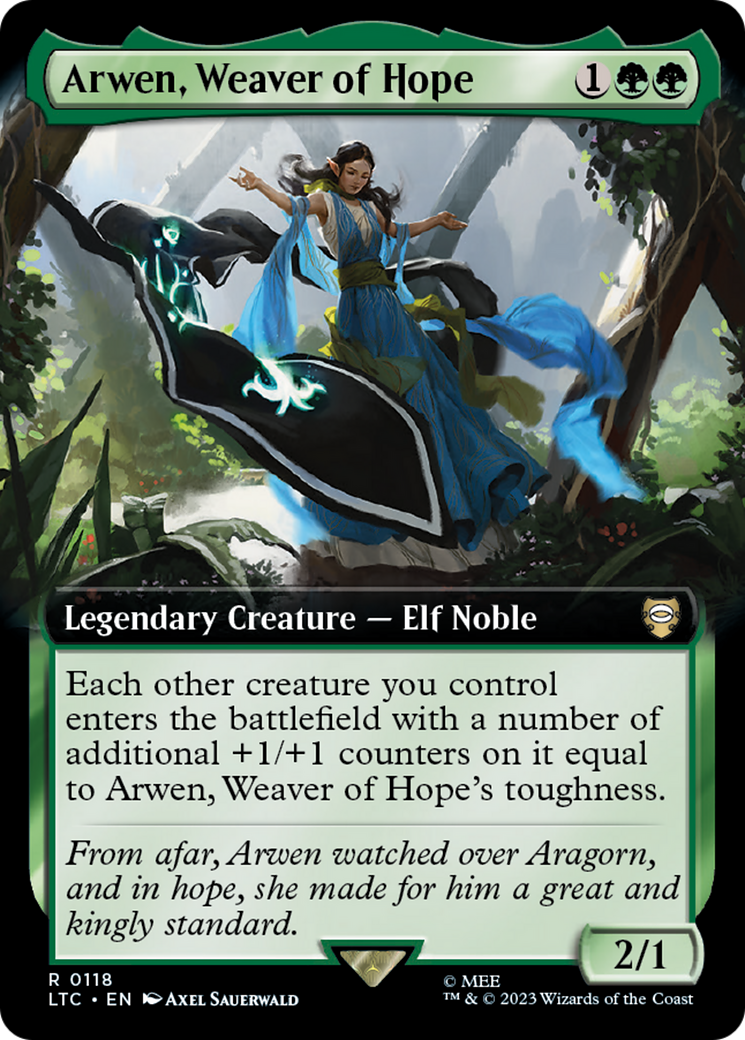 Arwen, Weaver of Hope (Extended Art) (LTC-118) - Tales of Middle-earth Commander - Magic The Gathering