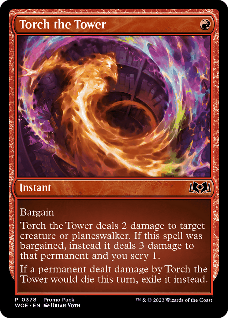 FOIL Torch the Tower (PPWOE-378) - Wilds of Eldraine - Magic The Gathering