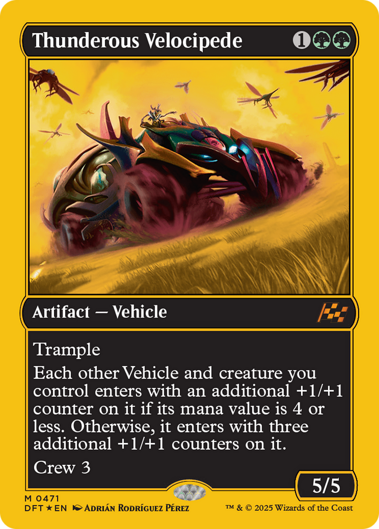 FOIL Thunderous Velocipede (DFT-471) - Aetherdrift - Magic The Gathering