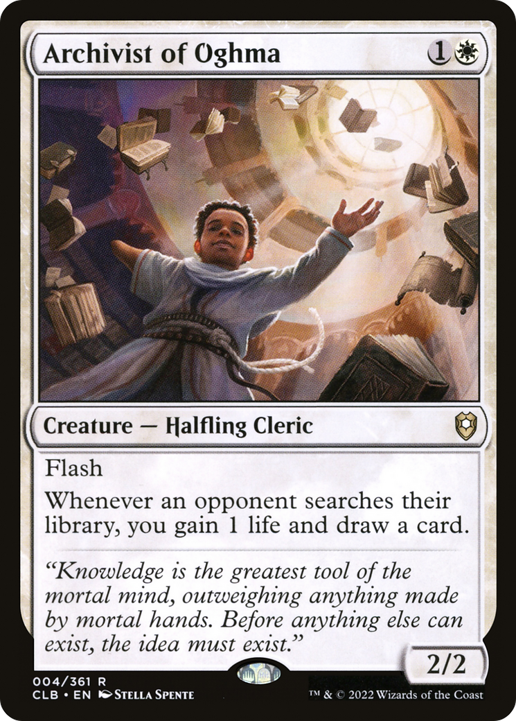 Archivist of Oghma (CLB-004) - Commander Legends: Battle for Baldur's Gate - Magic The Gathering