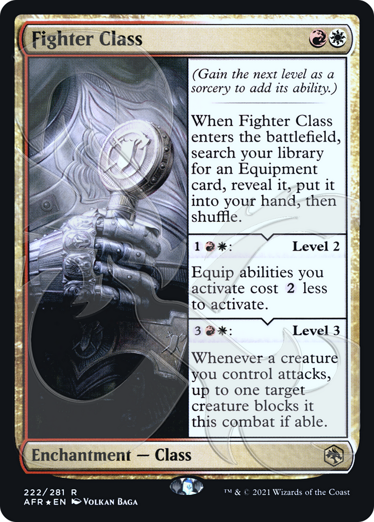 FOIL Fighter Class (AFR&-222A) - Adventures in the Forgotten Realms Promos - Magic The Gathering