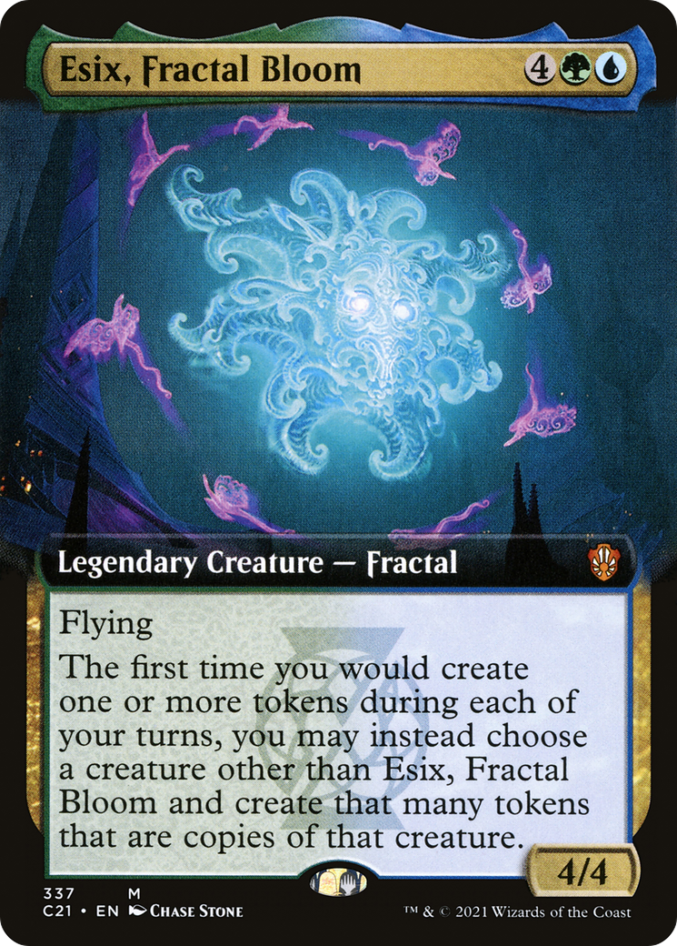 Esix, Fractal Bloom (Extended Art) (C21-337) - Commander 2021 - Magic The Gathering