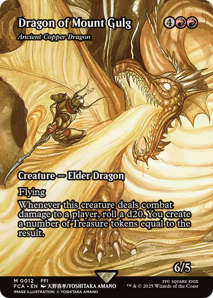 FOIL Dragon of Mount Gulg - Ancient Copper Dragon (Showcase) (FCA-012) - FINAL FANTASY: Through the Ages - Magic The Gathering